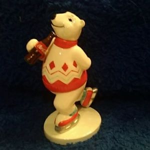 Coca Cola bear ceramic figurine EUC